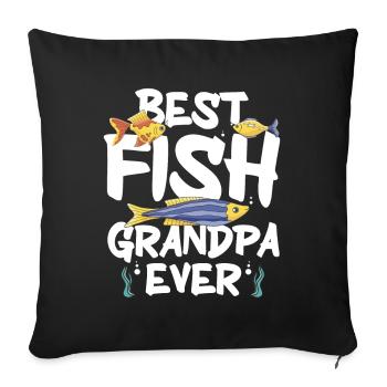 Aquarium Fish Tank Aquarist - Sofa pillowcase 17,3'' x 17,3'' (45 x 45 cm) - black - Front