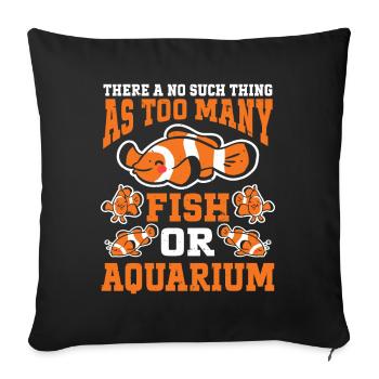 Aquariophile d’aquarium d’aquarium - Housse de coussin décorative 45 x 45 cm - noir - Devant