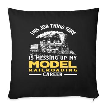 Ce boulot ruine le mien - Housse de coussin décorative 45 x 45 cm - noir - Devant