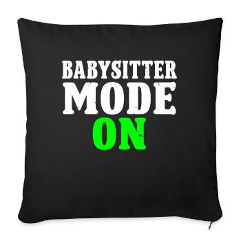 Baby-sitter Babysitting - Housse de coussin décorative 45 x 45 cm - noir - Devant