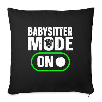Baby-sitter Babysitting - Housse de coussin décorative 45 x 45 cm - noir - Devant