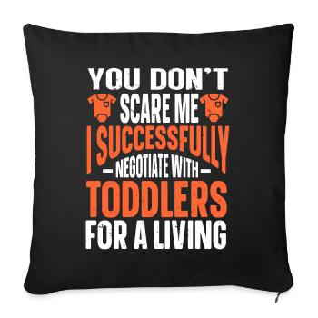Baby-sitter Babysitting - Housse de coussin décorative 45 x 45 cm - noir - Devant