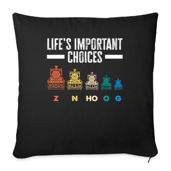 Important Decisions In Life For - Sofa pillowcase 17,3'' x 17,3'' (45 x 45 cm) - black - Front