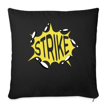 Strike Bowling Lover Sport - Sofa pillowcase 17,3'' x 17,3'' (45 x 45 cm) - black - Front