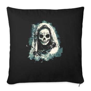 Day of the Dead La Catrina Skull Design - Sofa pillowcase 17,3'' x 17,3'' (45 x 45 cm) - black - Front