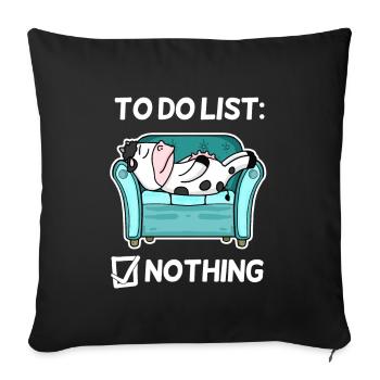 Funny Saying, Funny Sayings - Cow Motif - Sofa pillowcase 17,3'' x 17,3'' (45 x 45 cm) - black - Front