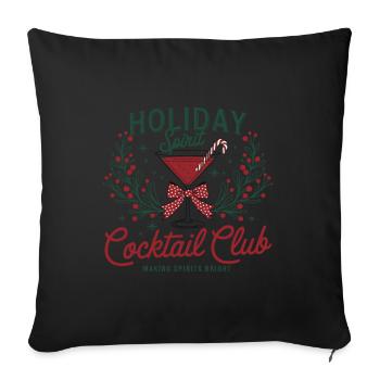 Holiday Spirit Cocktail Club - Holiday Mood - Sofa pillowcase 17,3'' x 17,3'' (45 x 45 cm) - black - Front