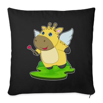 Baguette de fée girafe - Housse de coussin décorative 45 x 45 cm - noir - Devant