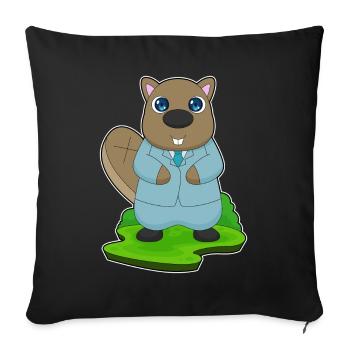 Biber Bräutigam Anzug Hochzeit - Sofakissenbezug 45 x 45 cm - Schwarz - Vorne