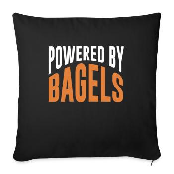 Bagel Lover Art Bagels - Housse de coussin décorative 45 x 45 cm - noir - Devant