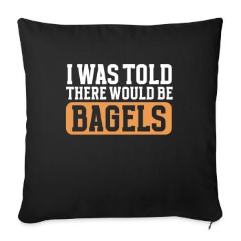Bagel Lover Art Bagels - Sofa pillowcase 17,3'' x 17,3'' (45 x 45 cm) - black - Front