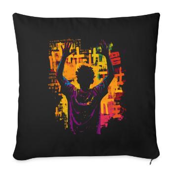 Afro American Resilience Black History Monthv - Sofa pillowcase 17,3'' x 17,3'' (45 x 45 cm) - black - Front