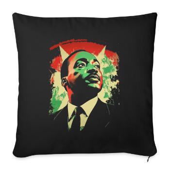 MLK Afro American Heritage Black History Month - Sofa pillowcase 17,3'' x 17,3'' (45 x 45 cm) - black - Front