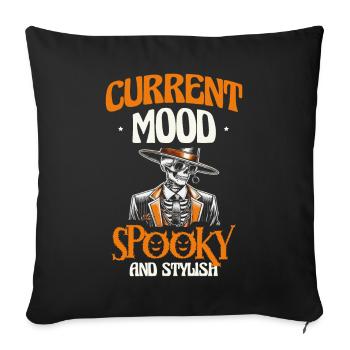 Ambiance actuelle effrayante et élégante, Halloween - Housse de coussin décorative 45 x 45 cm - noir - Devant