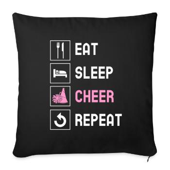 Cheerleading Cheerleader Base Flyer - Sofakissenbezug 45 x 45 cm - Schwarz - Vorne