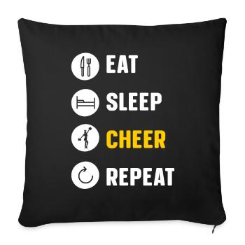 Cheerleading Cheerleader Base Flyer - Sofakissenbezug 45 x 45 cm - Schwarz - Vorne