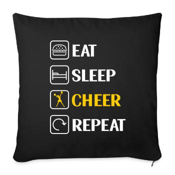 Cheerleading Cheerleader Base Flyer - Sofakissenbezug 45 x 45 cm - Schwarz - Vorne