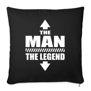 L’homme La légende Macho Casanova Dictons - Housse de coussin décorative 45 x 45 cm - noir - Devant