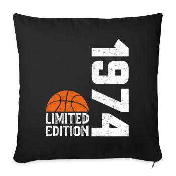 50e Anniversaire 1974 Édition Limitée Basketball - Housse de coussin décorative 45 x 45 cm - noir - Devant