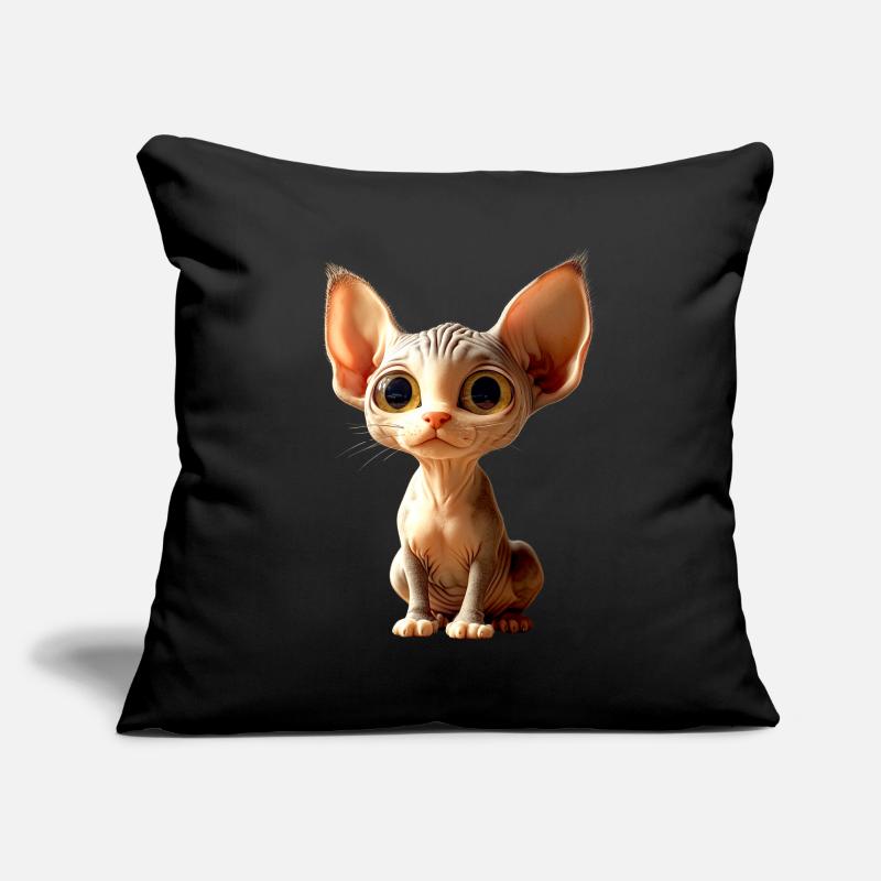 Chat Sphynx Chat Sphynx Chat Canadien Mignon Sphinx Housse de coussin décorative 45 x 45 cm
