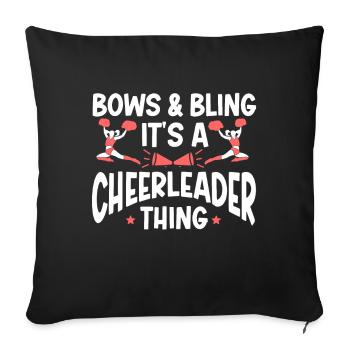 Cheerleading Cheerleader Base Flyer - Sofakissenbezug 45 x 45 cm - Schwarz - Vorne
