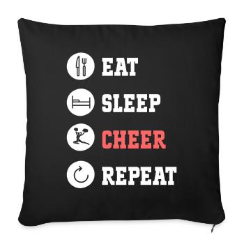 Cheerleading Cheerleader Base Flyer - Sofakissenbezug 45 x 45 cm - Schwarz - Vorne