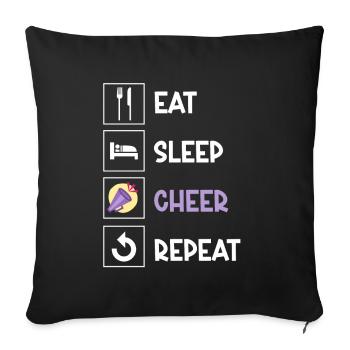 Cheerleading Cheerleader Base Flyer - Sofakissenbezug 45 x 45 cm - Schwarz - Vorne