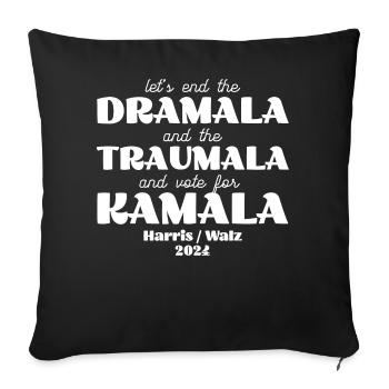 Ensemble, nous pouvons mettre fin au drame et au traumatisme - Housse de coussin décorative 45 x 45 cm - noir - Devant