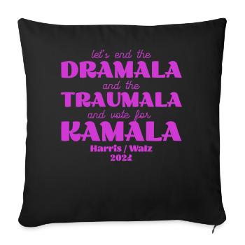 Ensemble, nous pouvons mettre fin au drame et au traumatisme - Housse de coussin décorative 45 x 45 cm - noir - Devant