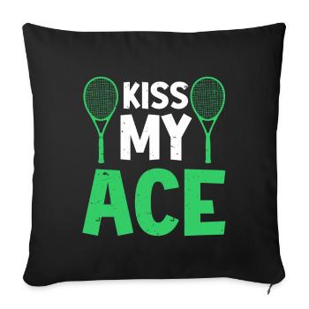 Joueur de tennis - Housse de coussin décorative 45 x 45 cm - noir - Devant