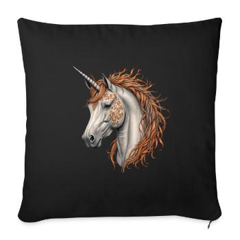 Cheval d’Halloween - Housse de coussin décorative 45 x 45 cm - noir - Devant