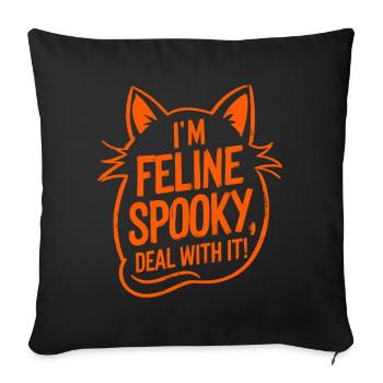I'm Feline Spooky Cats Halloween Saying - Sofa pillowcase 17,3'' x 17,3'' (45 x 45 cm) - black - Front