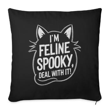 I'm Feline Spooky Cats Halloween Saying - Sofa pillowcase 17,3'' x 17,3'' (45 x 45 cm) - black - Front