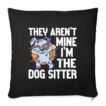 Dog Walker Professional Pet Sitter Dog Walking - Sofa pillowcase 17,3'' x 17,3'' (45 x 45 cm) - black - Front