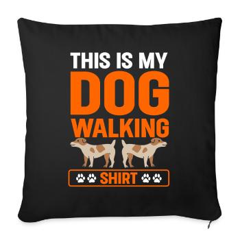 Dog Walker Professional Pet Sitter Dog Walking - Sofa pillowcase 17,3'' x 17,3'' (45 x 45 cm) - black - Front