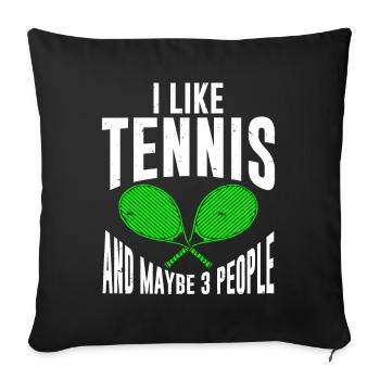 Tennis Player - Sofakissenbezug 45 x 45 cm - Schwarz - Vorne
