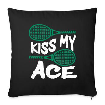 Joueur de tennis - Housse de coussin décorative 45 x 45 cm - noir - Devant