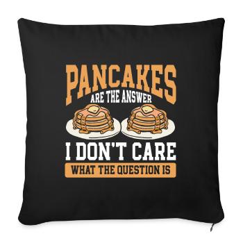 Pancakes Breakfast Food Lover - Sofa pillowcase 17,3'' x 17,3'' (45 x 45 cm) - black - Front