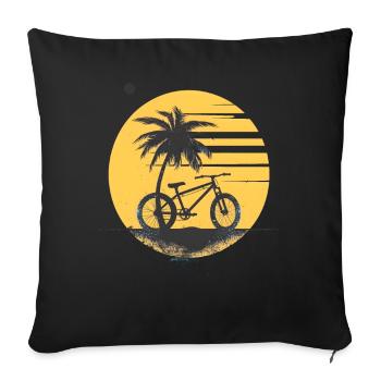 Retro Radfahrer - Sofakissenbezug 45 x 45 cm - Schwarz - Vorne