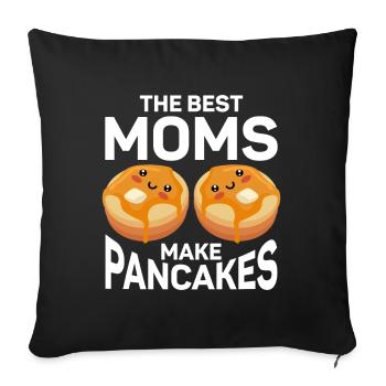 Pancakes Breakfast Food Lover - Sofa pillowcase 17,3'' x 17,3'' (45 x 45 cm) - black - Front