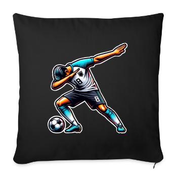Soccer Soccer Player - Sofa pillowcase 17,3'' x 17,3'' (45 x 45 cm) - black - Front