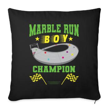 MARBLE RUN BOY - Sofa pillowcase 17,3'' x 17,3'' (45 x 45 cm) - black - Front