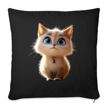 Chat Ragdoll Chat Ragdoll Chat Mignon Chats Ragdoll - Housse de coussin décorative 45 x 45 cm - noir - Devant