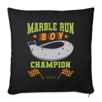 MARBLE RUN BOY - Sofa pillowcase 17,3'' x 17,3'' (45 x 45 cm) - black - Front