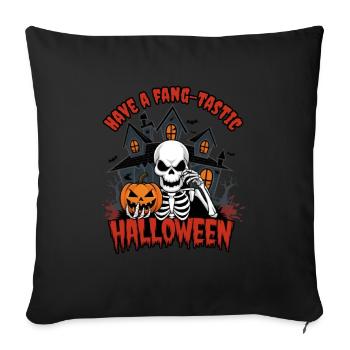 Funny Skeleton Halloween Outfit Women - Sofa pillowcase 17,3'' x 17,3'' (45 x 45 cm) - black - Front