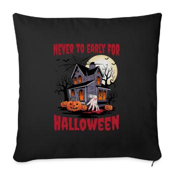Spooky Haunted House Halloween Outfit Women - Sofa pillowcase 17,3'' x 17,3'' (45 x 45 cm) - black - Front