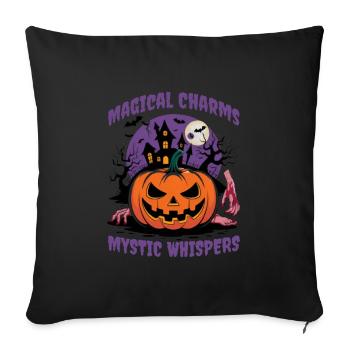 Mystic Pumpkin Halloween Outfit Women - Sofa pillowcase 17,3'' x 17,3'' (45 x 45 cm) - black - Front
