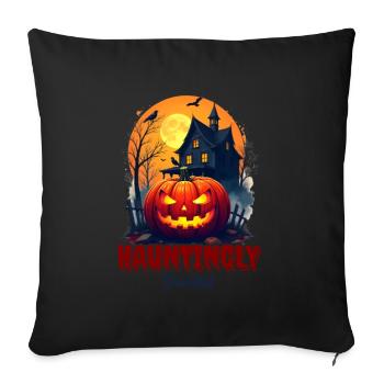 Beautiful Creepy Pumpkin Halloween Outfit Women - Sofa pillowcase 17,3'' x 17,3'' (45 x 45 cm) - black - Front