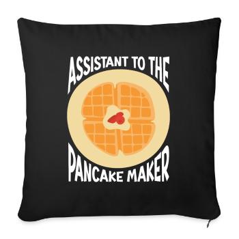 Pancakes Breakfast Food Lover - Sofa pillowcase 17,3'' x 17,3'' (45 x 45 cm) - black - Front