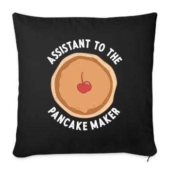 Pancakes Breakfast Food Lover - Sofa pillowcase 17,3'' x 17,3'' (45 x 45 cm) - black - Front